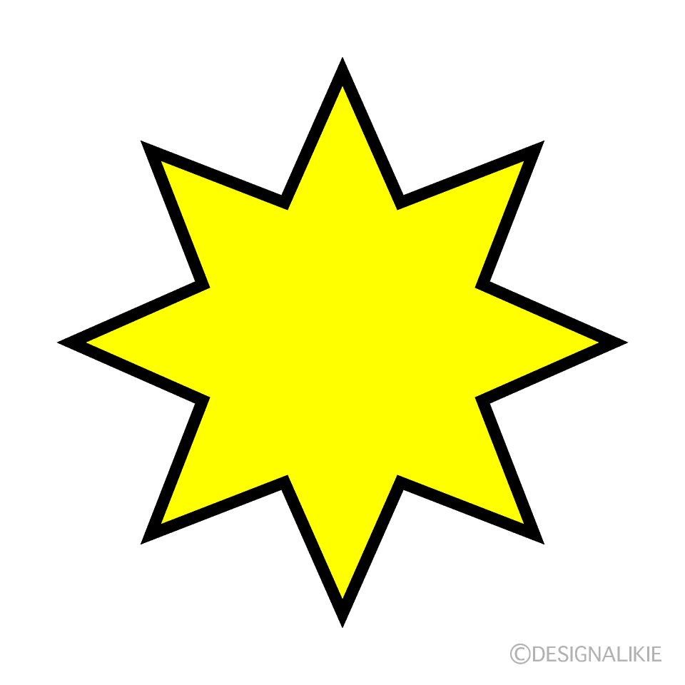 シンプルな八角星マーク