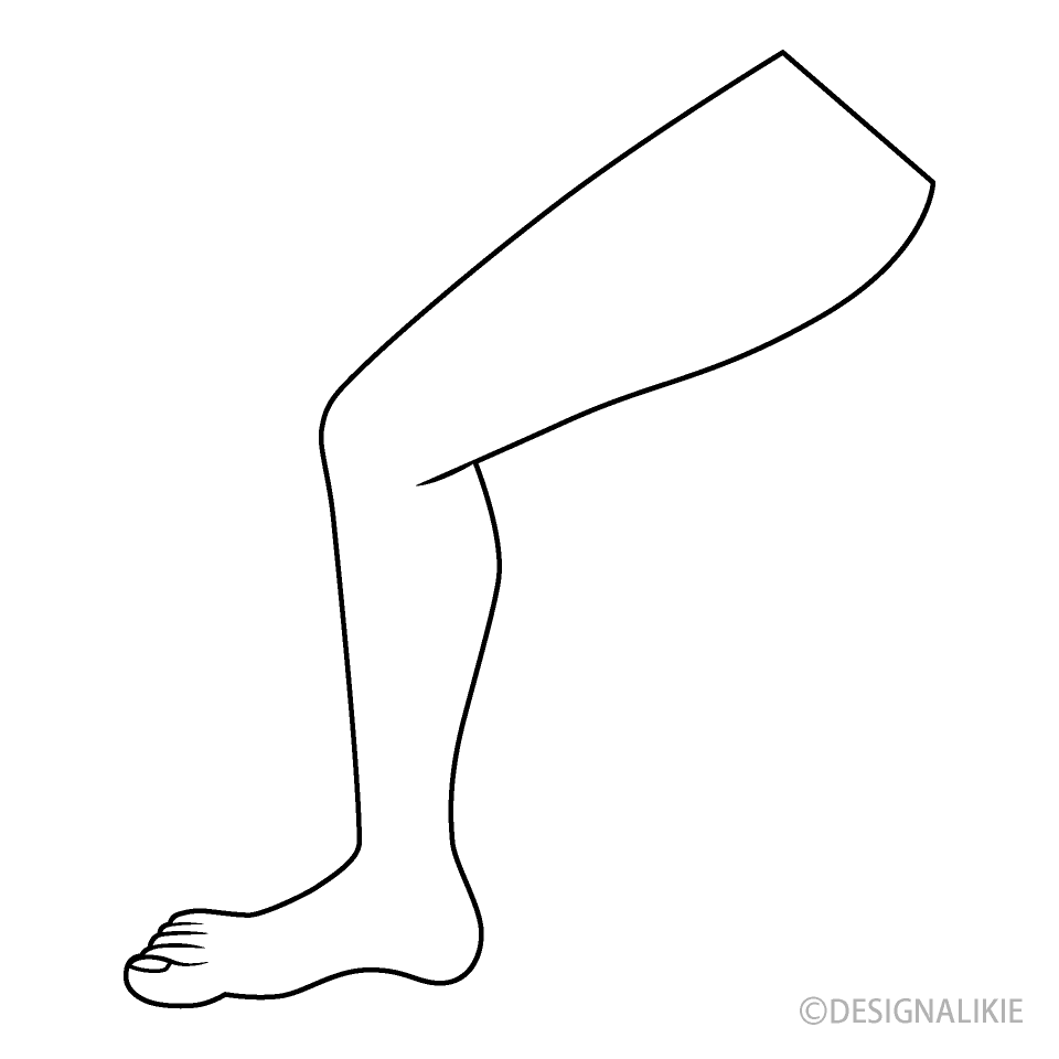 女性の脚（白黒）