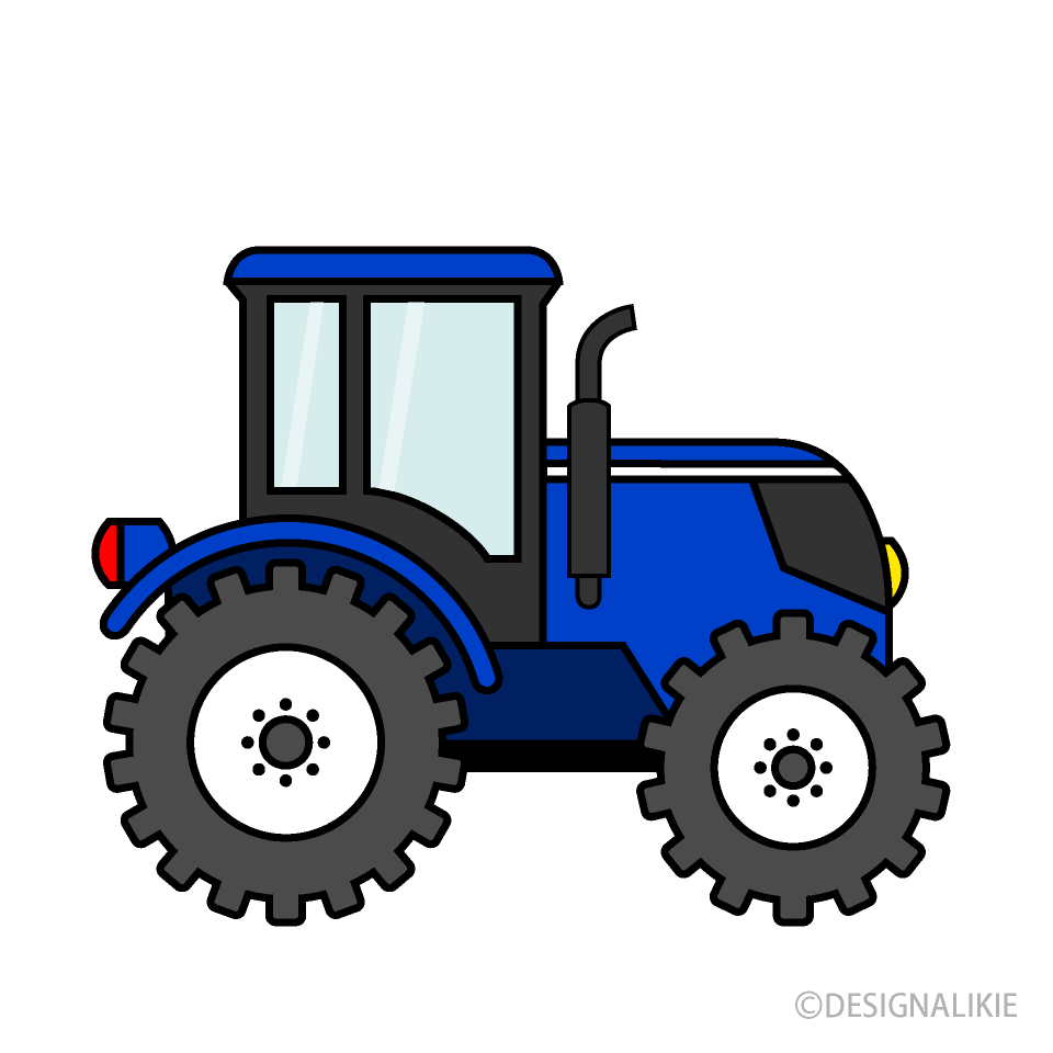 青色トラクター