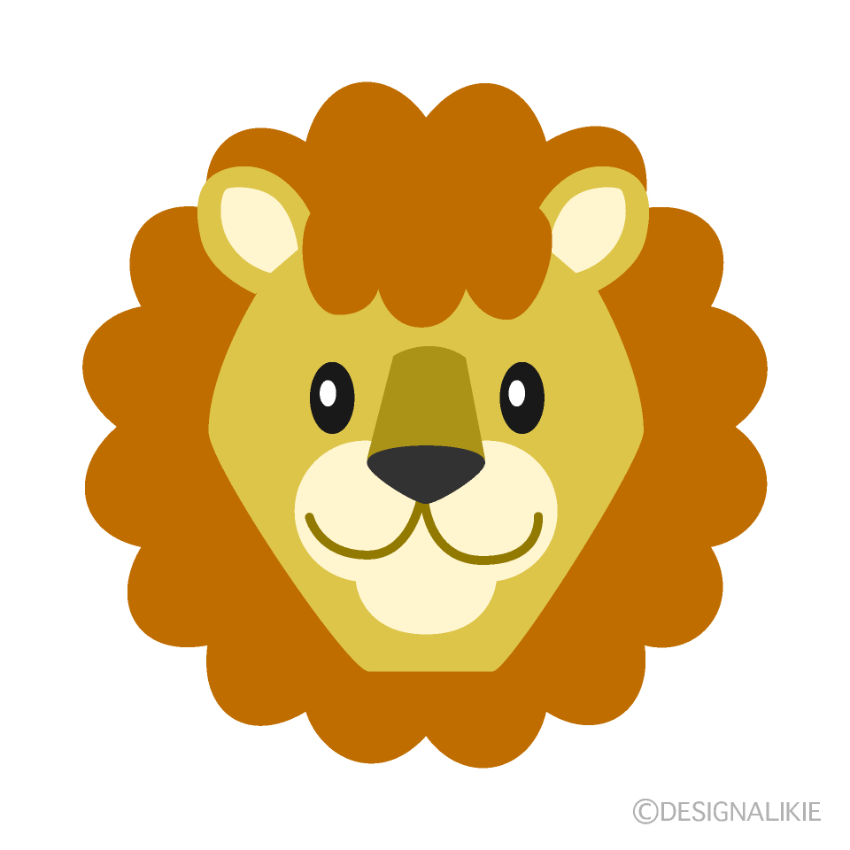 シンプルなライオンの顔