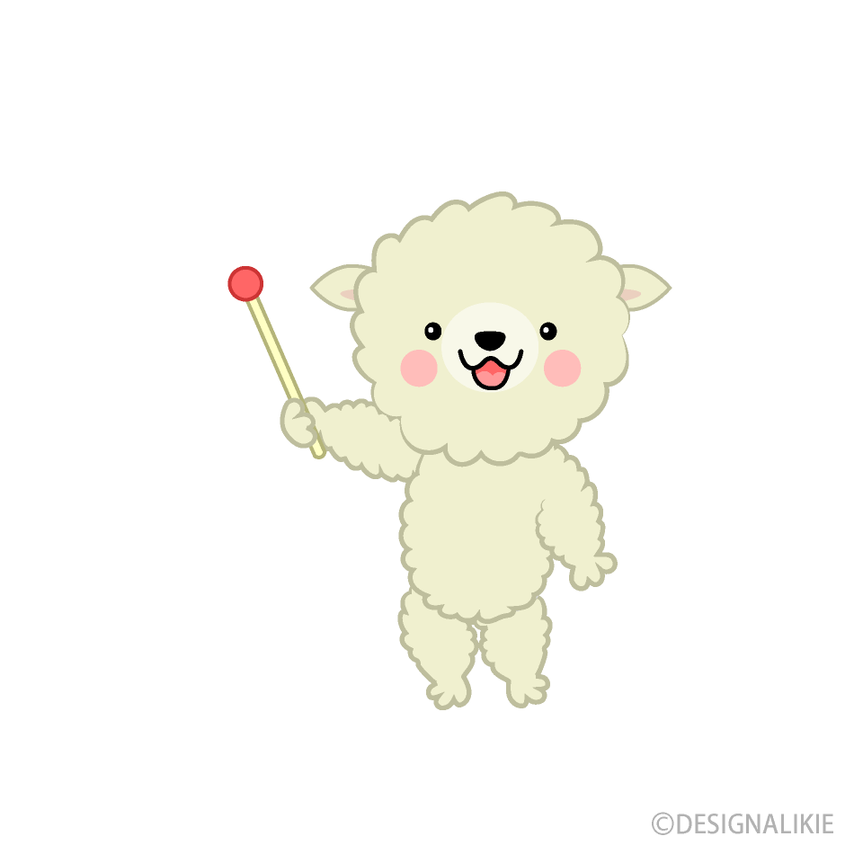 説明する羊