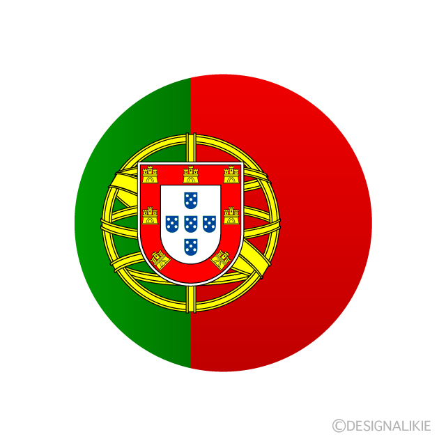 ポルトガル国旗（円形）