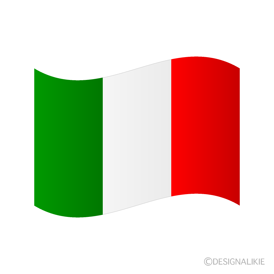 たなびくイタリア国旗