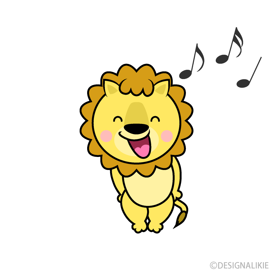 歌うライオンキャラ