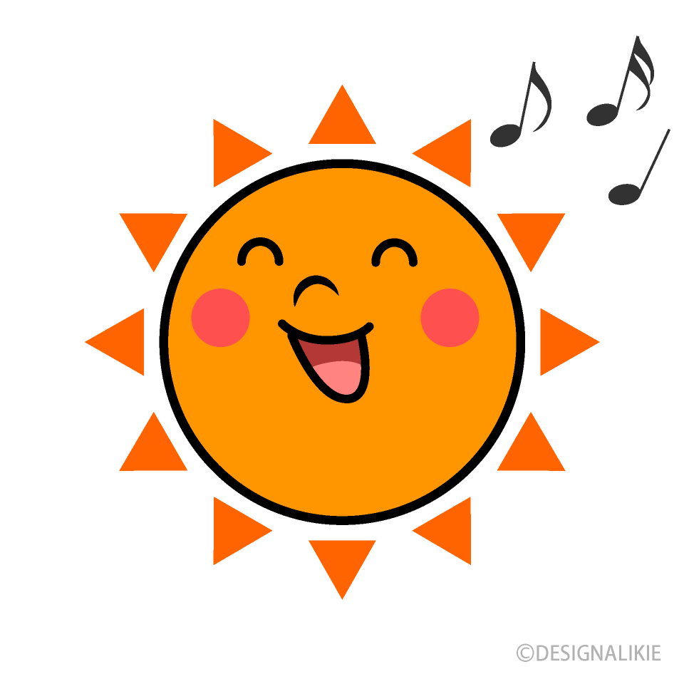 歌う太陽キャラ