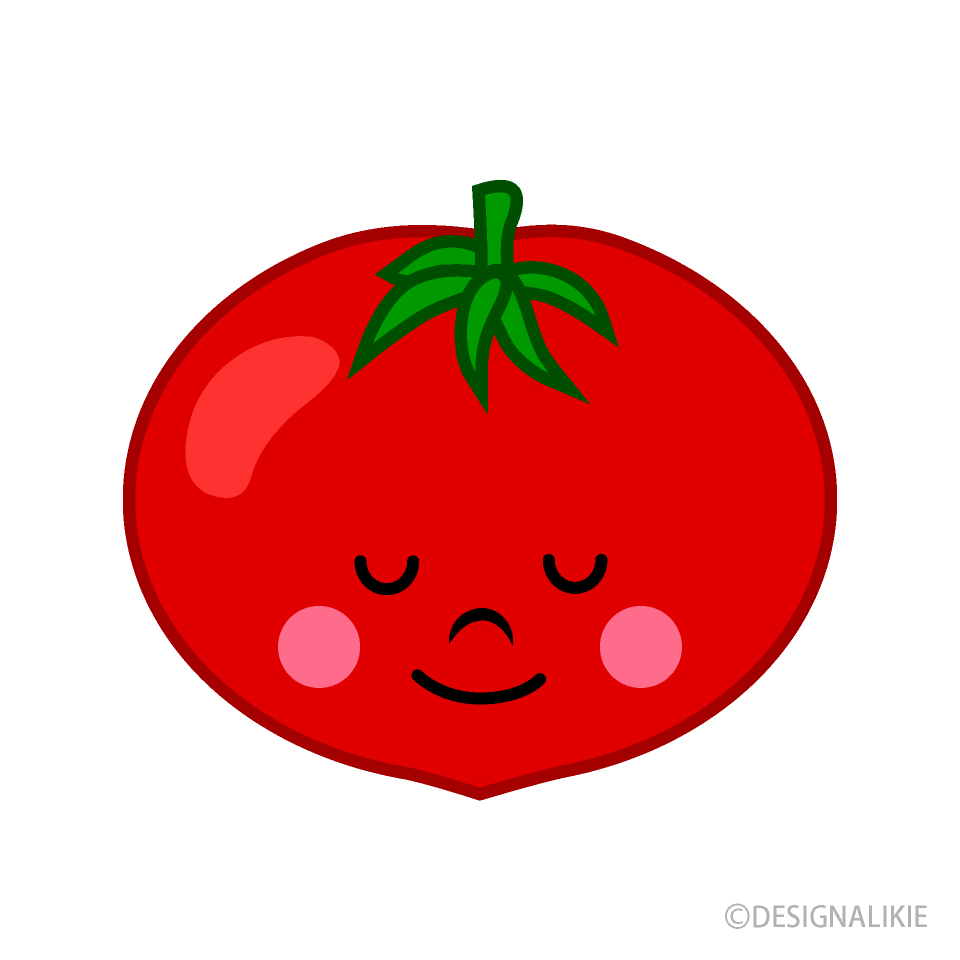 お辞儀するトマトキャラ