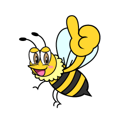 いいね！するミツバチ