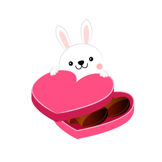 ウサギのバレンタインチョコ
