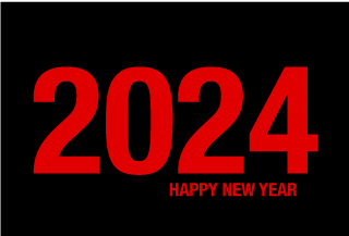 Happy New Year 2024（赤黒）