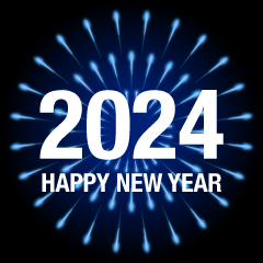 花火のHAPPY NEW YEAR 2024カード