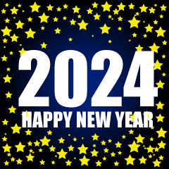 星のHAPPY NEW YEAR 2024カード