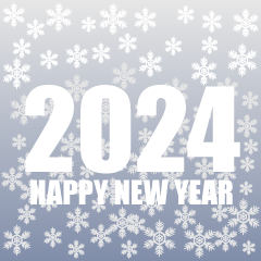 雪のHAPPY NEW YEAR 2024カード