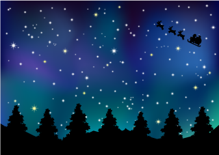クリスマスの星空壁紙