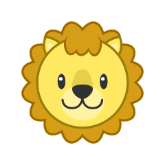可愛いライオンの顔