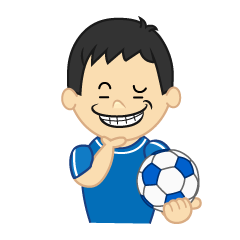 ニヤリ顔のサッカー少年