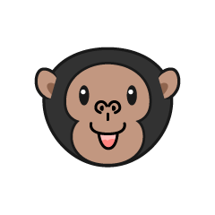 可愛いチンパンジーの顔