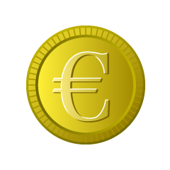 ユーロ通貨のコイン