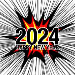 2024 Happy New Year 爆発