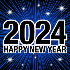Happy New Year 2024 青爆発
