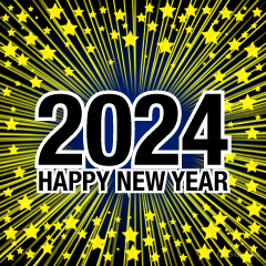 Happy New Year 2024 ヒョウ柄爆発