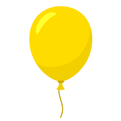 シンプルな黄色風船