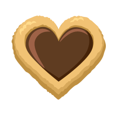 チョコレートのハートクッキー
