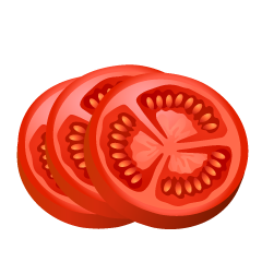３枚の輪切りトマト