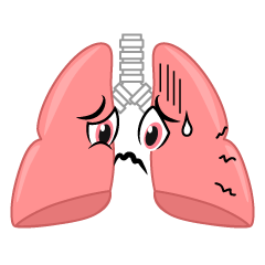 調子の悪い肺キャラ
