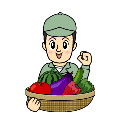 野菜農家の男性