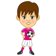 女子サッカー選手キャラクター（似顔絵）