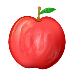 手書き風の赤りんご