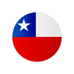 チリ国旗（円形）