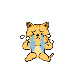 泣くトラ猫キャラ