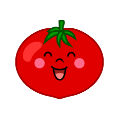 笑顔のトマトキャラ