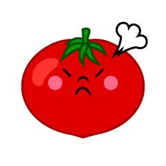 怒るトマトキャラ