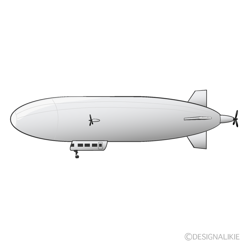 飛行船イラストのフリー素材 イラストイメージ