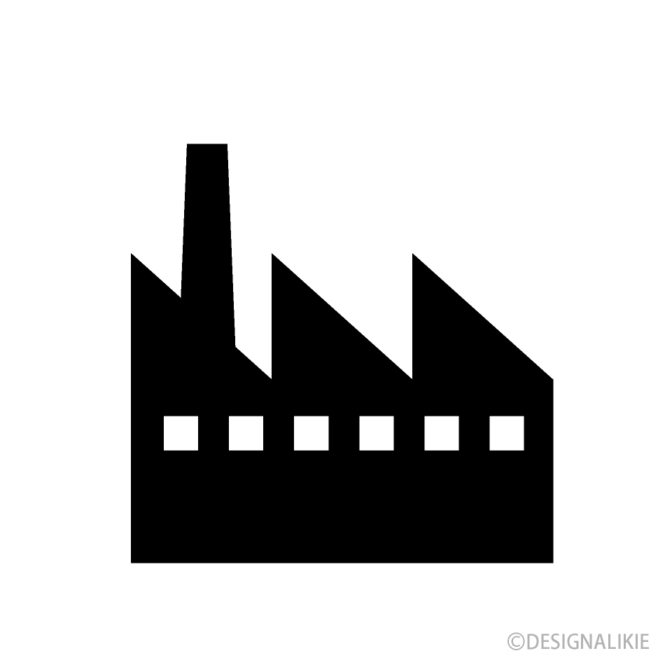 煙突工場マークの無料イラスト素材 イラストイメージ