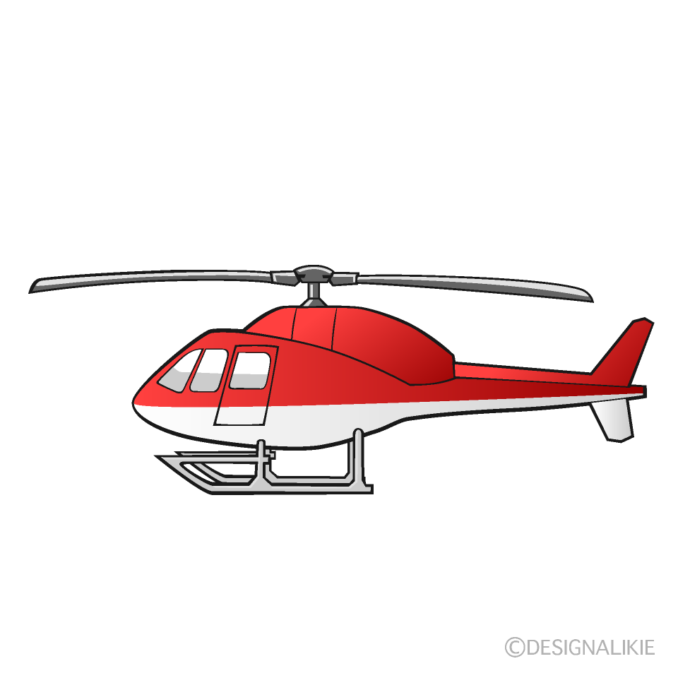 ヘリコプターイラストのフリー素材 イラストイメージ