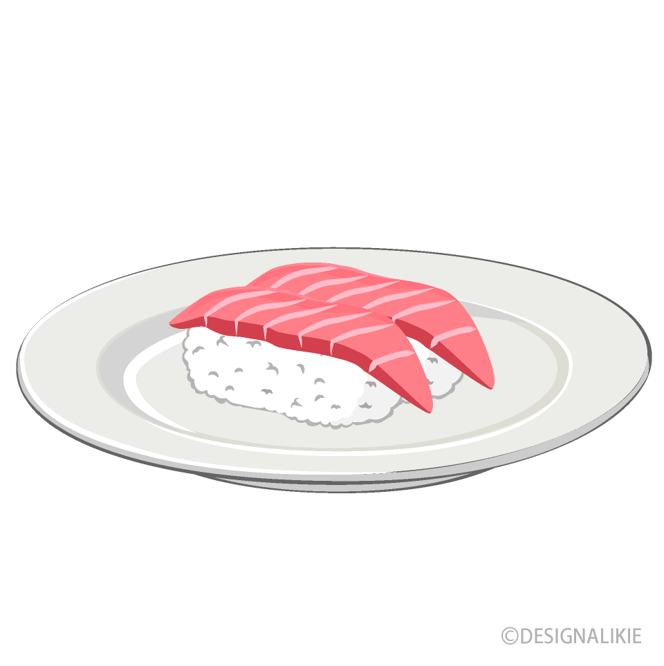 回転寿司のトロイラストのフリー素材 イラストイメージ