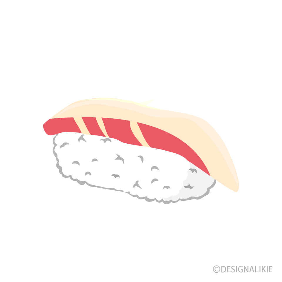 鯛の握り寿司イラストのフリー素材 イラストイメージ