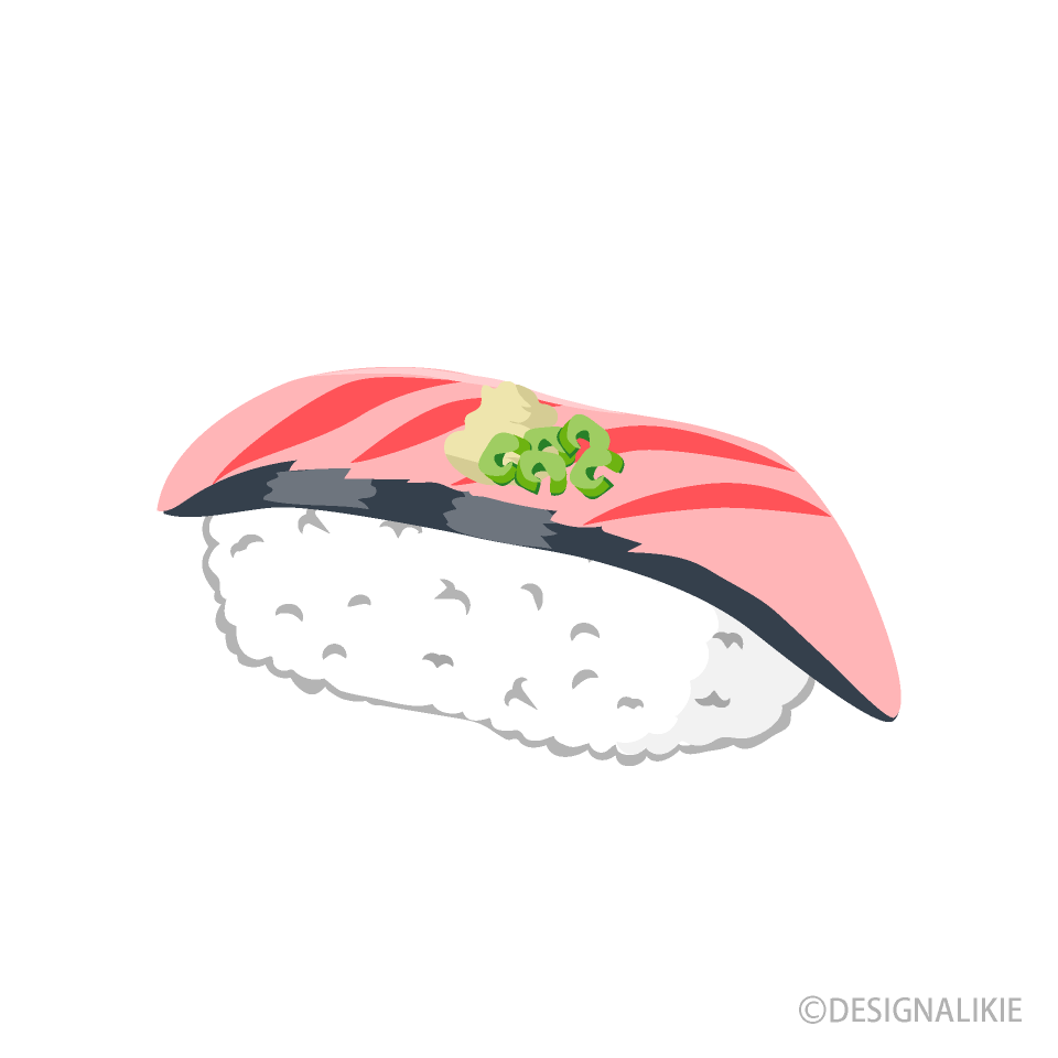 アジの握り寿司イラストのフリー素材 イラストイメージ