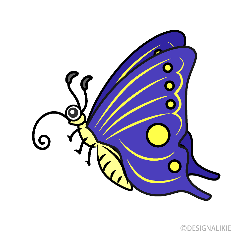 蝶々キャラの無料イラスト素材 イラストイメージ