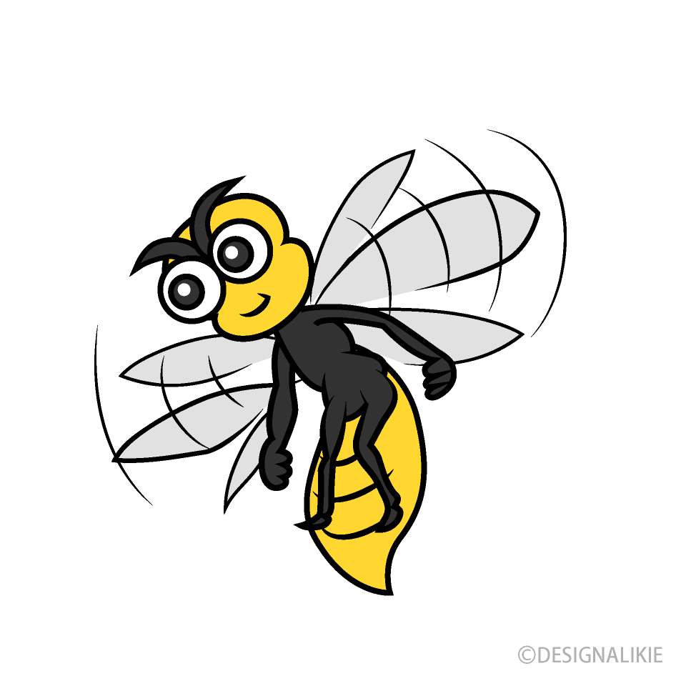 蜂キャラクターの無料イラスト素材 イラストイメージ