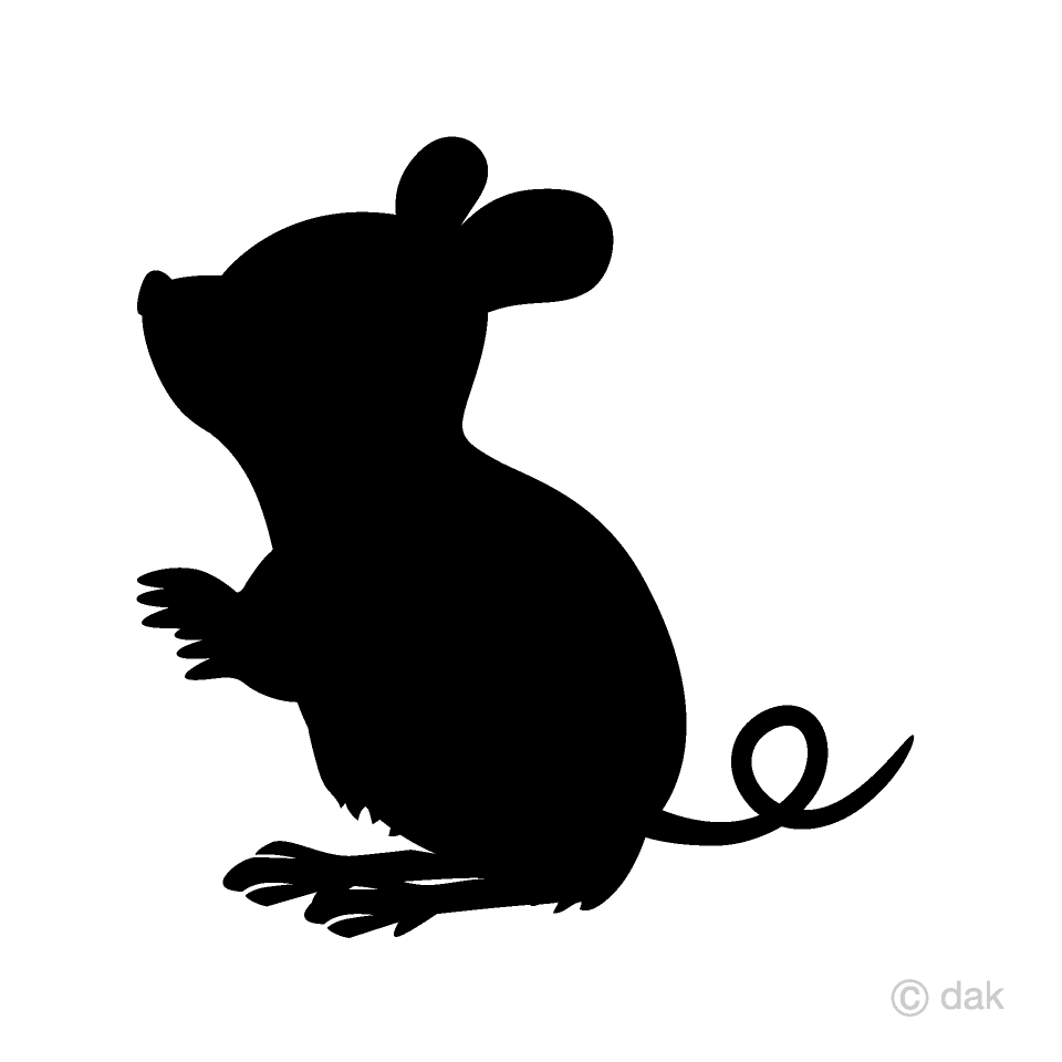 上 かっこいい ネズミ イラスト シルエット