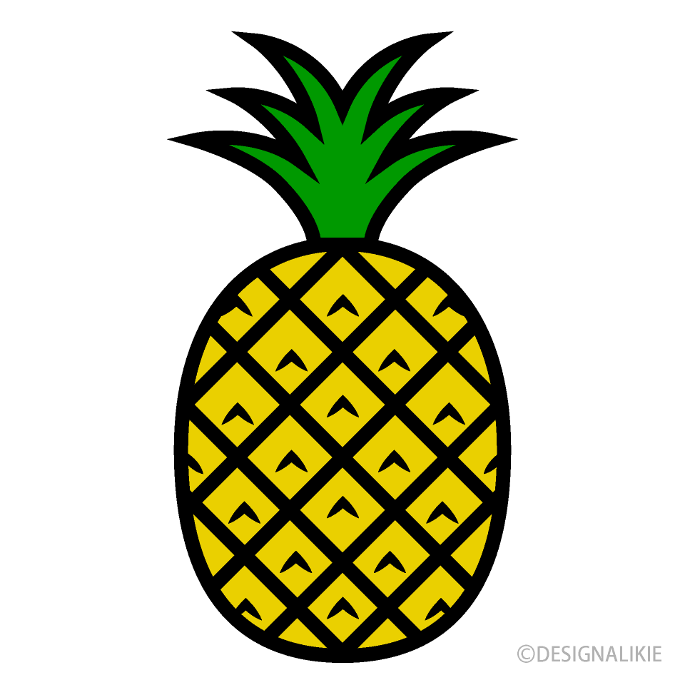 シンプルなパイナップルの無料イラスト素材 イラストイメージ