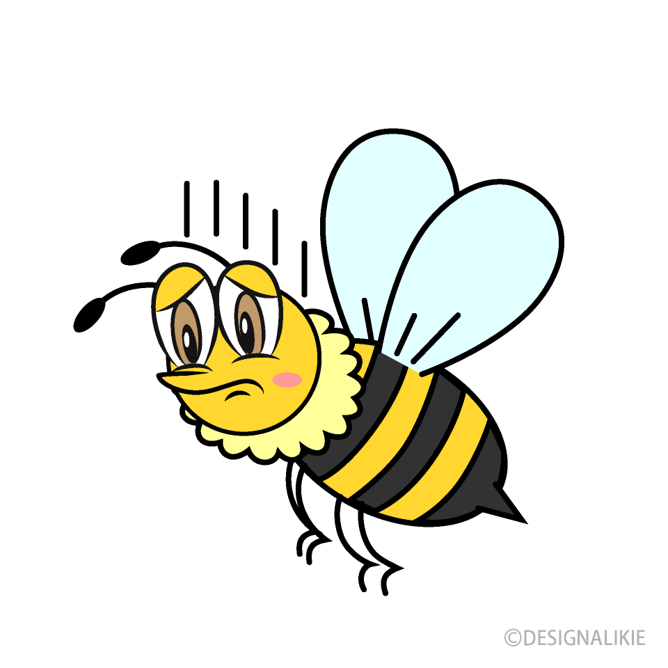 落ち込むミツバチ