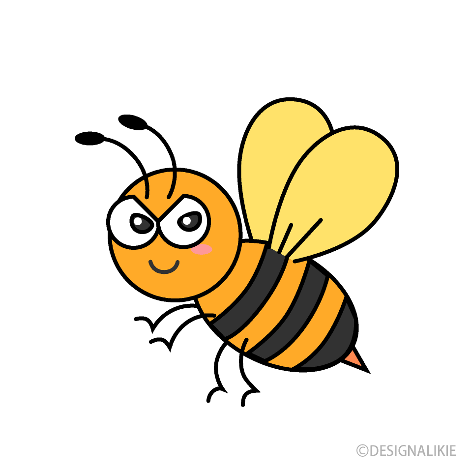 スズメバチキャラクターの無料イラスト素材 イラストイメージ