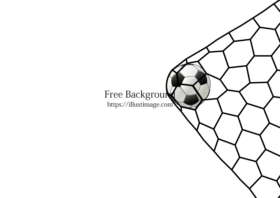 サッカーゴールの白壁紙イラストのフリー素材 イラストイメージ