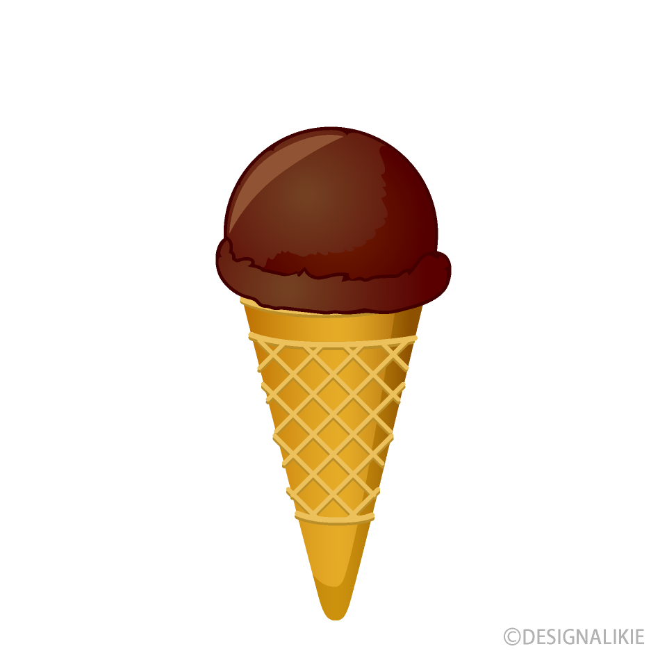 チョコレートアイスクリームイラストのフリー素材 イラストイメージ
