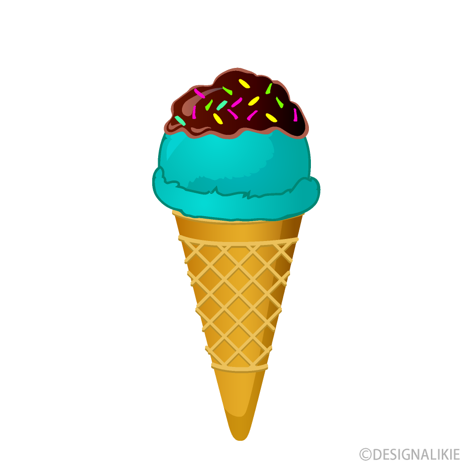 チョコアイスクリームイラストのフリー素材 イラストイメージ